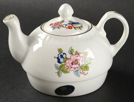 Pembroke (Gold Trim) Teapot for Individual Teapot & Lid with Cup