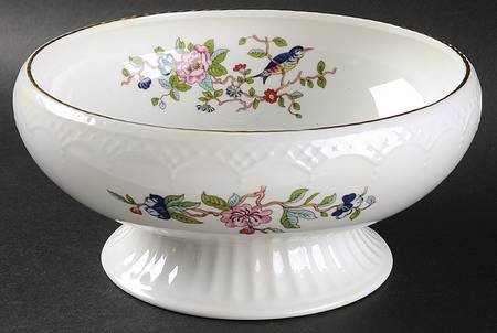Pembroke (Gold Trim) 7" Footed Bowl
