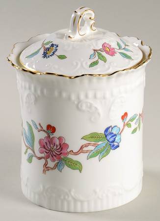 Pembroke (Gold Trim) Biscuit Barrel & Lid