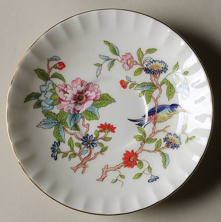 Pembroke (Gold Trim) Saucer for Individual Teapot & Lid w/Cup & Saucer