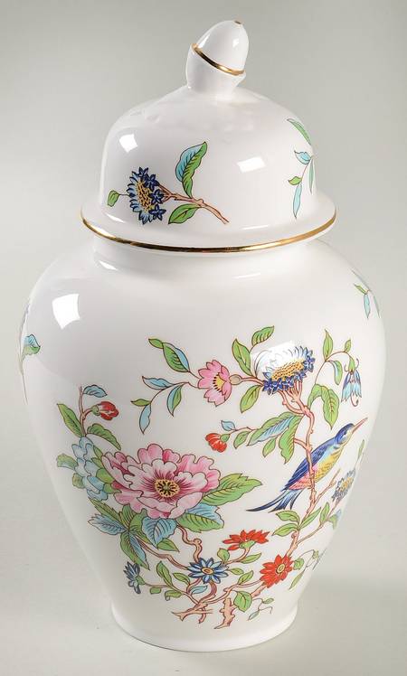 Pembroke (Gold Trim) Medium Ginger Jar & Lid