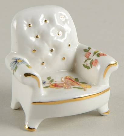 Pembroke (Gold Trim) Miniature Wing Chair