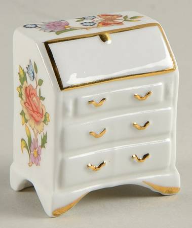Pembroke (Gold Trim) Miniature Dresser