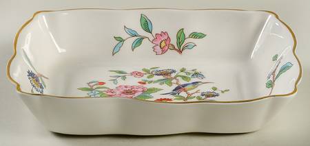 Pembroke (Gold Trim) 6" Rectangular Tray
