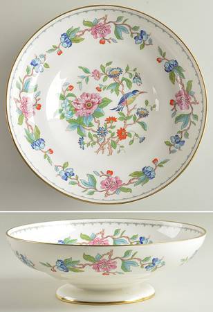 Pembroke (Gold Trim) 9" Footed Bowl