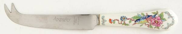 Pembroke (Gold Trim) Cheese Knife with Stainless Blade