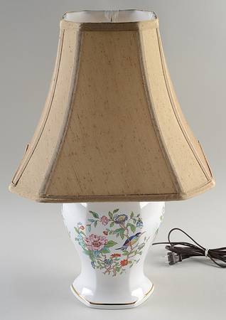 Pembroke (Gold Trim) 14" Electric Lamp & Shade