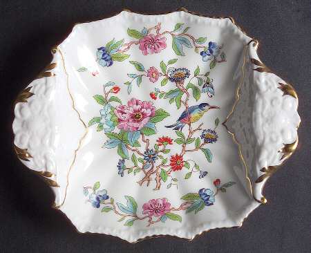 Pembroke (Gold Trim) 6" Handled Square Bon Bon