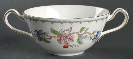 Pembroke (Gold Trim) Flat Cream Soup Bowl