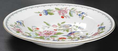 Pembroke (Gold Trim) Large Rim Soup Bowl