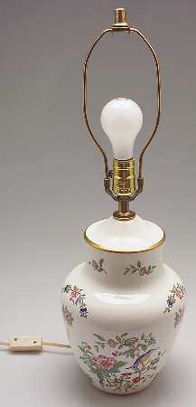 Pembroke (Gold Trim) Electric Temple Jar Lamp No Shade