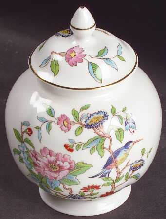 Pembroke (Gold Trim) Large Spice Jar & Lid
