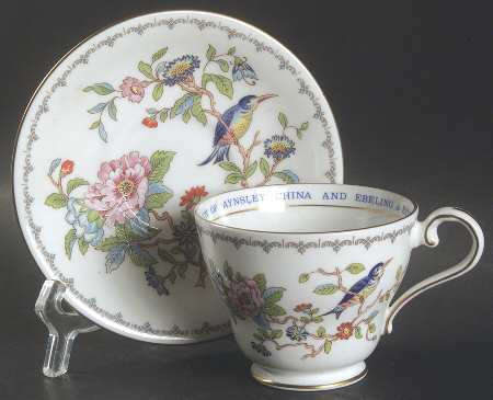 Pembroke (Gold Trim) Footed Cup & Saucer Set