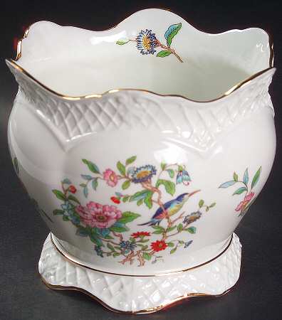 Pembroke (Gold Trim) 5" Trellis Cachepot
