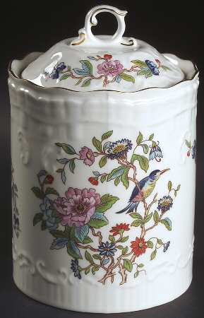 Pembroke (Gold Trim) Biscuit Barrel & Lid