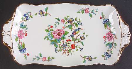 Pembroke (Gold Trim) Large Sandwich Tray