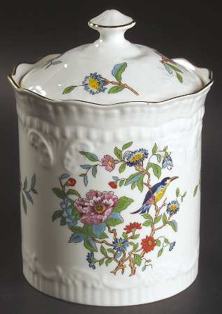 Pembroke (Gold Trim) Biscuit Barrel & Lid