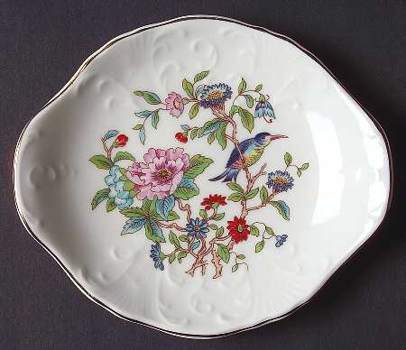 Pembroke (Gold Trim) Oval Open Candy Dish