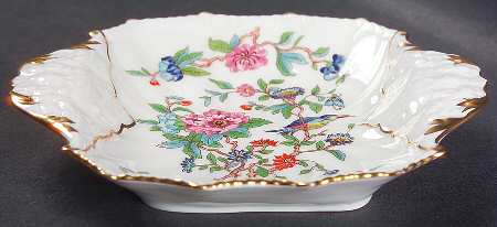 Pembroke (Gold Trim) 6" Square Tray