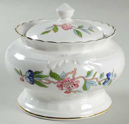 Pembroke (Gold Trim) Sugar Bowl & Lid