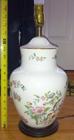 Pembroke (Gold Trim) Electric Temple Jar Lamp No Shade