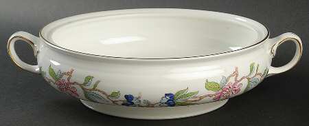 Pembroke (Gold Trim) Round Vegetable No Lid