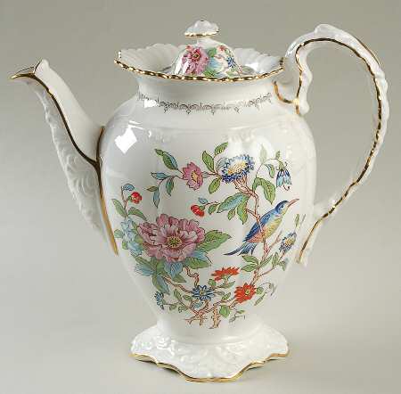Pembroke (Gold Trim) Coffee Pot & Lid