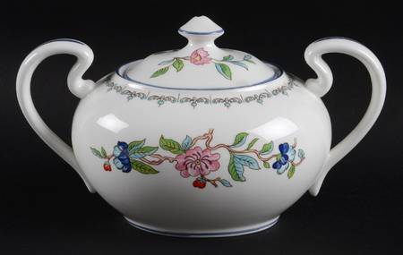 Pembroke (Blue Trim) Sugar Bowl & Lid