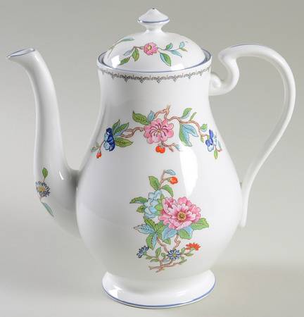 Pembroke (Blue Trim) Coffee Pot & Lid