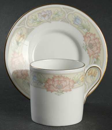 Peony Flat Demitasse Cup & Saucer Set