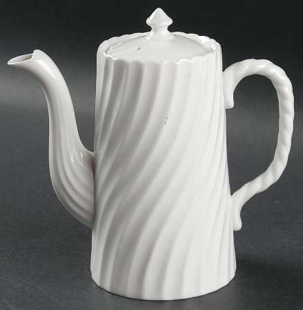 Portland White Individual Coffee Pot & Lid