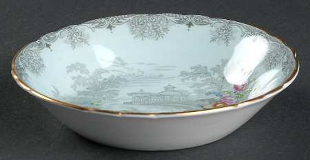 Queen's Garden (Blue, Scalloped) Fruit/Dessert (Sauce) Bowl
