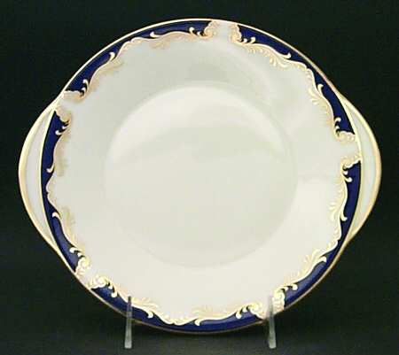 Royal Blue Handled Cake Plate