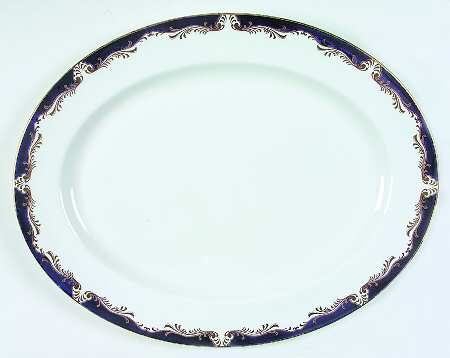 Royal Blue 15" Oval Serving Platter