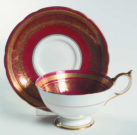 Romney Red Footed Cup & Saucer Set