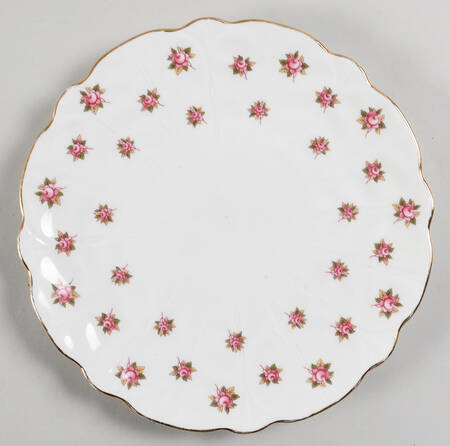 Rosedale (Pink Roses, Crocus Shape) Salad Plate