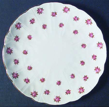 Rosedale (Pink Roses, Crocus Shape) Cookie Plate