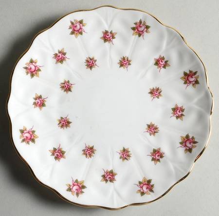 Rosedale (Pink Roses, Crocus Shape) Bread & Butter Plate