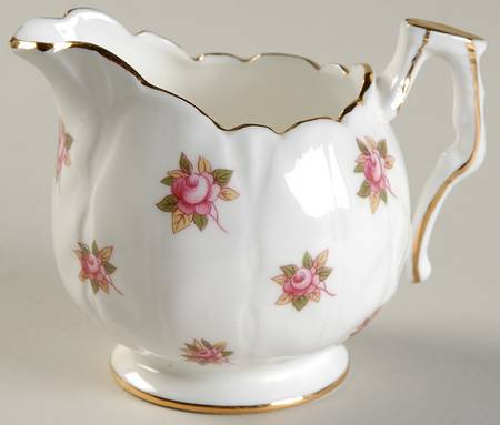 Rosedale (Pink Roses, Crocus Shape) Mini Creamer