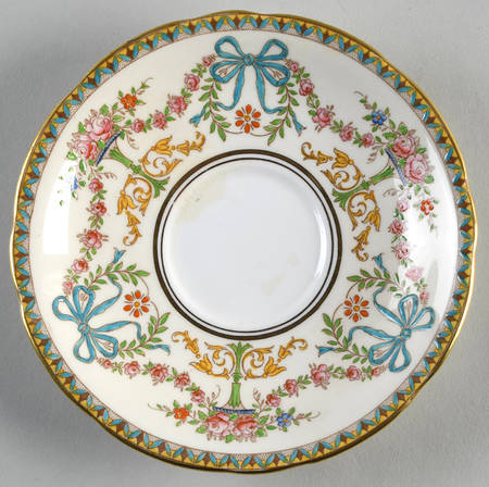 Rosedale (Bows, Flowers On Edge) Saucer