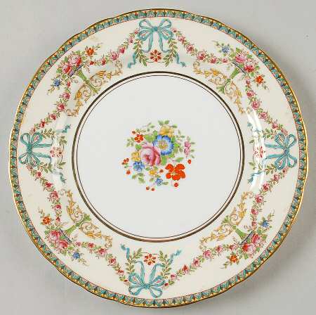 Rosedale (Bows, Flowers On Edge) Salad Plate