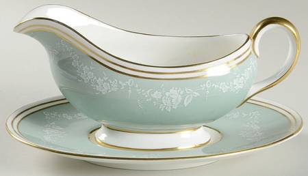 Rosewood (Scalloped) Gravy Boat & Underplate