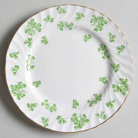 Shamrock White (Swirl Rim) Bread & Butter Plate