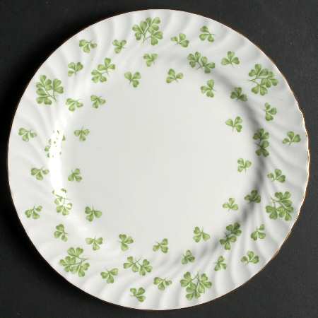 Shamrock White (Swirl Rim) Salad Plate