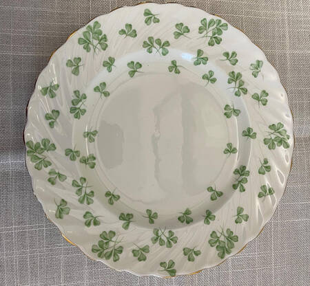 Shamrock Cream (Rim Shape) Salad Plate
