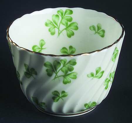 Shamrock Cream (Rim Shape) Mini Open Sugar Bowl