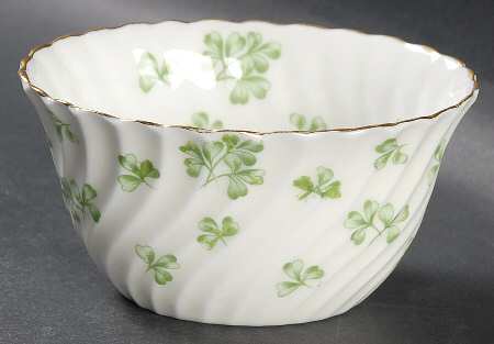 Shamrock Cream (Rim Shape) Open Sugar Bowl