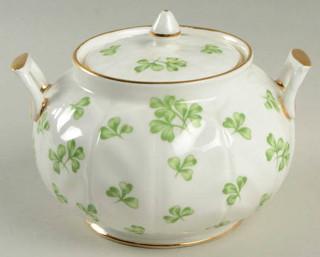 Shamrock (Crocus, Coupe Shape) Sugar Bowl & Lid