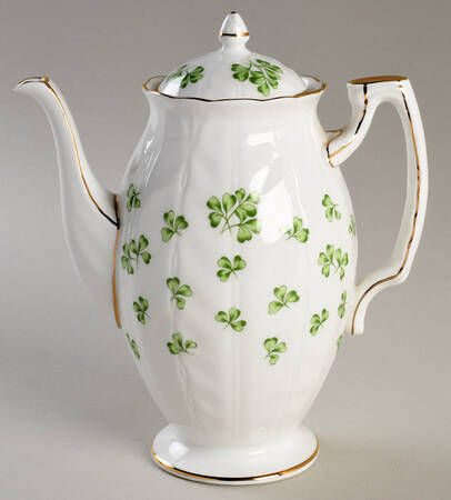 Shamrock (Crocus, Coupe Shape) Mini Coffee Pot & Lid