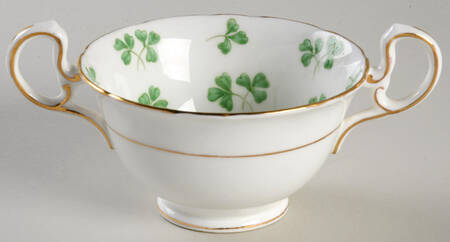 Shamrock (Rim, Scalloped) Footed Bouillon Cup